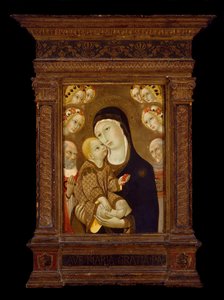 Madonna en Kind met St. Jerome, St. Bernardino en Zes Engelen